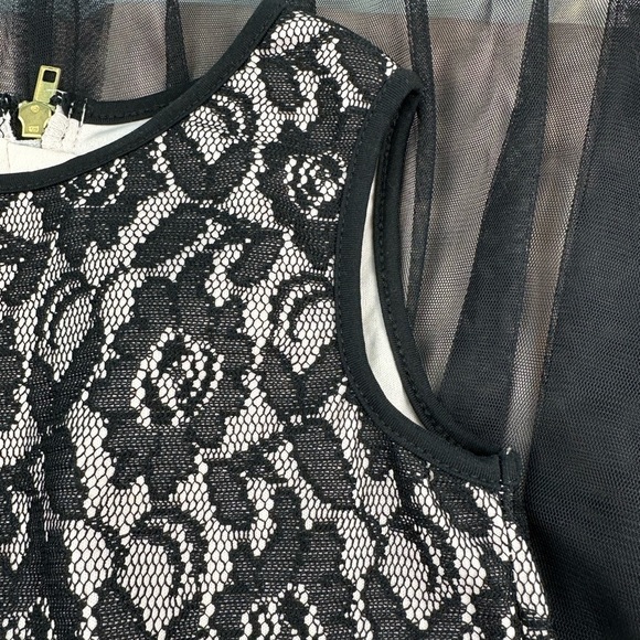 Lace tulle black pink dress size 10 by Pastourelle new no tags - Picture 11 of 12